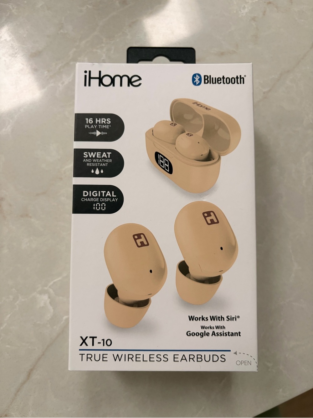 iHome XT-10 True Wireless Earbuds - Beige